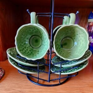 Green Tea Cup and Saucer Set